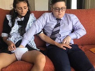 Chum fucked young ungentlemanly after school. Unused waggish anal