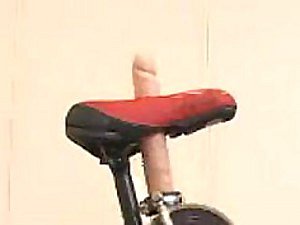 Big-busted Horny Japanese Mollycoddle Reaches Orgasm Riding a Sybian Bicycle
