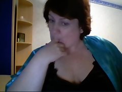 Hot 46 años ruso madura Olga jugar a través de Skype